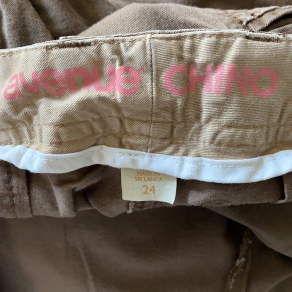 Avenue Chino Plus Size Kahki Style Capris - Picture 8 of 11